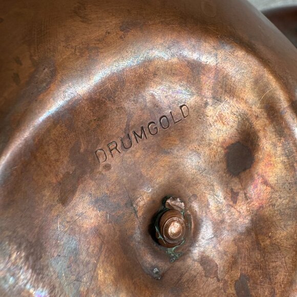 Set of Two Vintage Drumgold Hammered Copper Candle Stick Holders - Picture 9 of 12